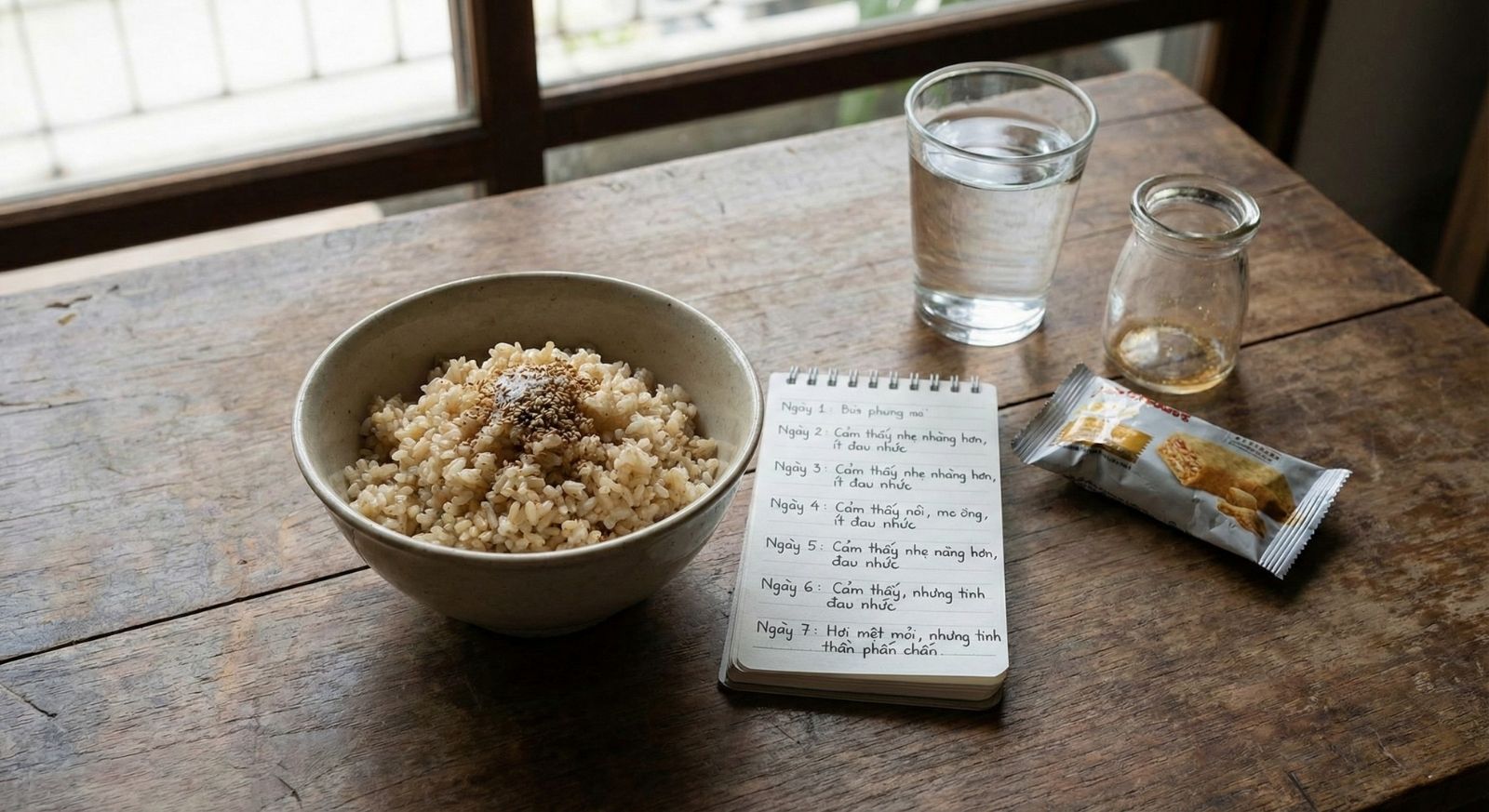 Chuyển sang chế ăn cơm gạo lứt muối mè