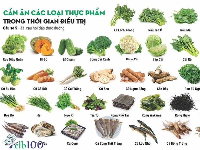 Các thực phẩm rau sạch nên ăn trong thời gian điều trị bệnh
