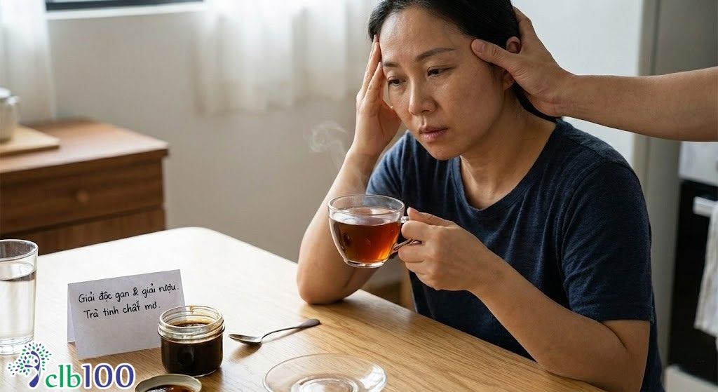 Giải độc gan, giải rượu bằng trà tinh chất mơ