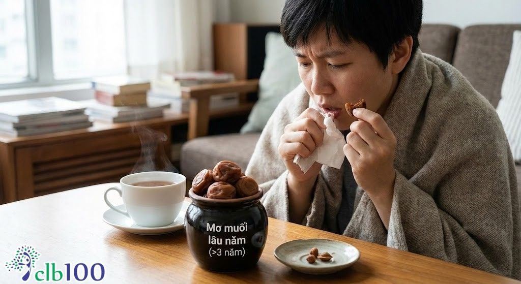 Mơ muối giúp hỗ trợ cắt cơn ho, viêm họng và giải cảm