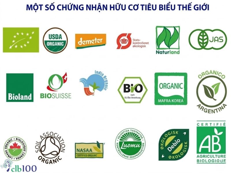Một số chứng nhận hữu cơ tiêu biểu trên thế giới