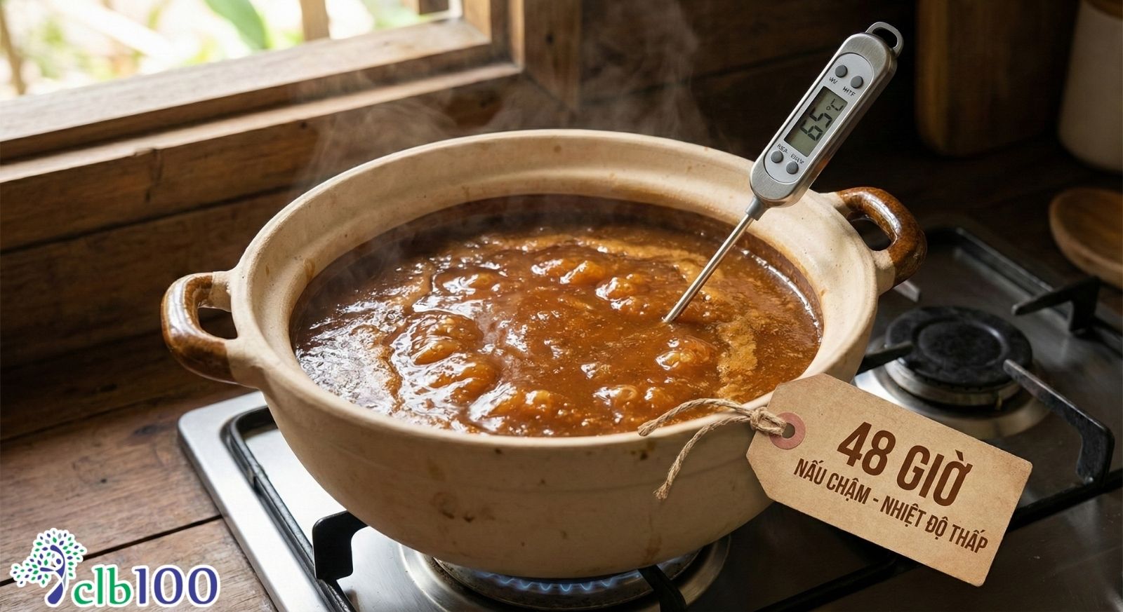 Nấu chậm nước ép mơ tươi để lất tinh chất mơ