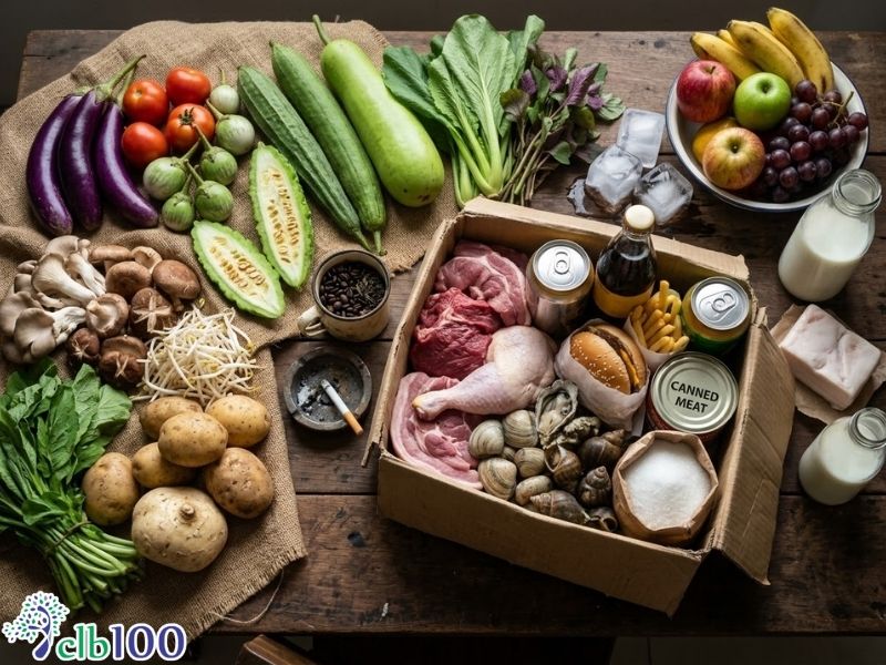 Những thực phẩm cần hạn chế trong thời gian điều trị bệnh theo câu số 3