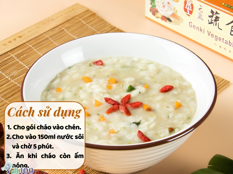 Sử dụng trợ phương váng cháo rau củ 7 thành phần
