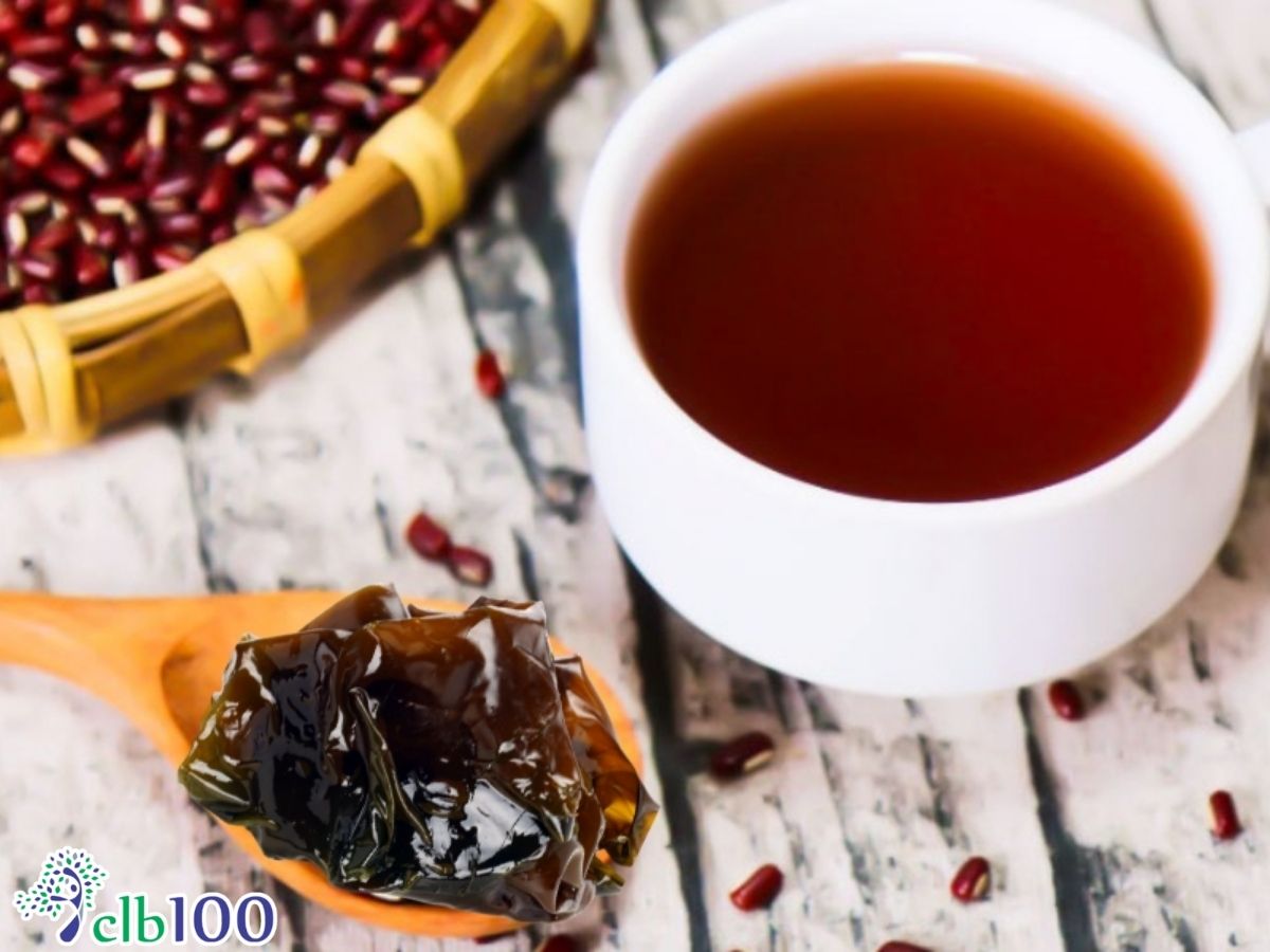 Trợ phương xích tiểu đậu hầm phổ tai Kombu