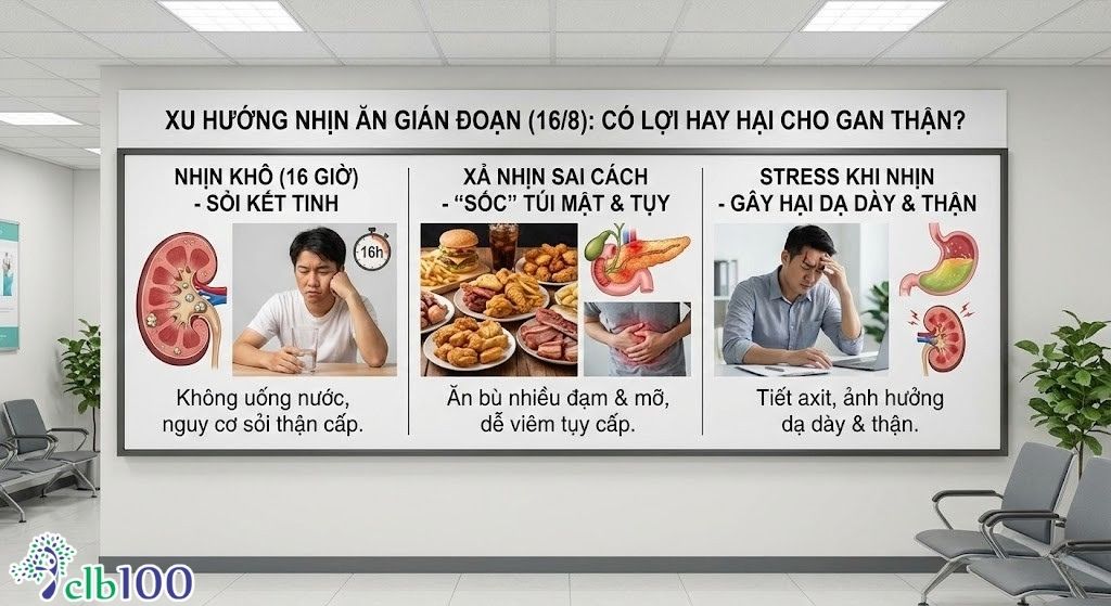 Sai lầm phổ biến khi nhịn ăn 16/8