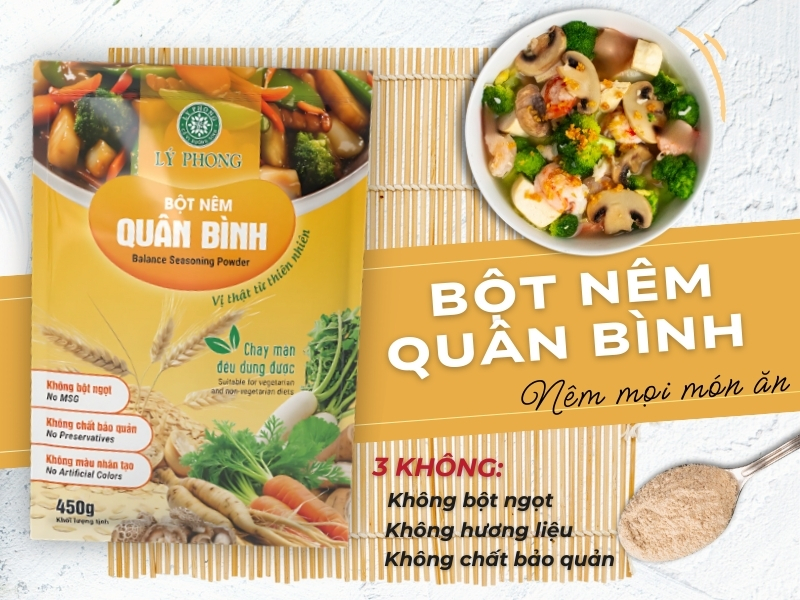 Bột nêm quân bình Lý Phong an toàn cho sức khỏe người dùng