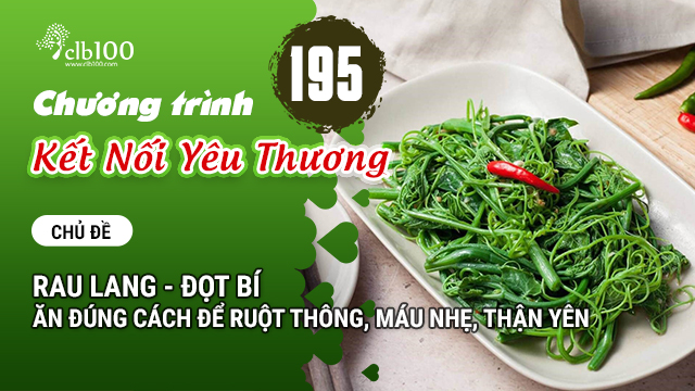 KNYT #195: Rau lang - đọt bí ăn đúng cách để ruột thông, máu nhẹ, thận yên? 23-01-2026